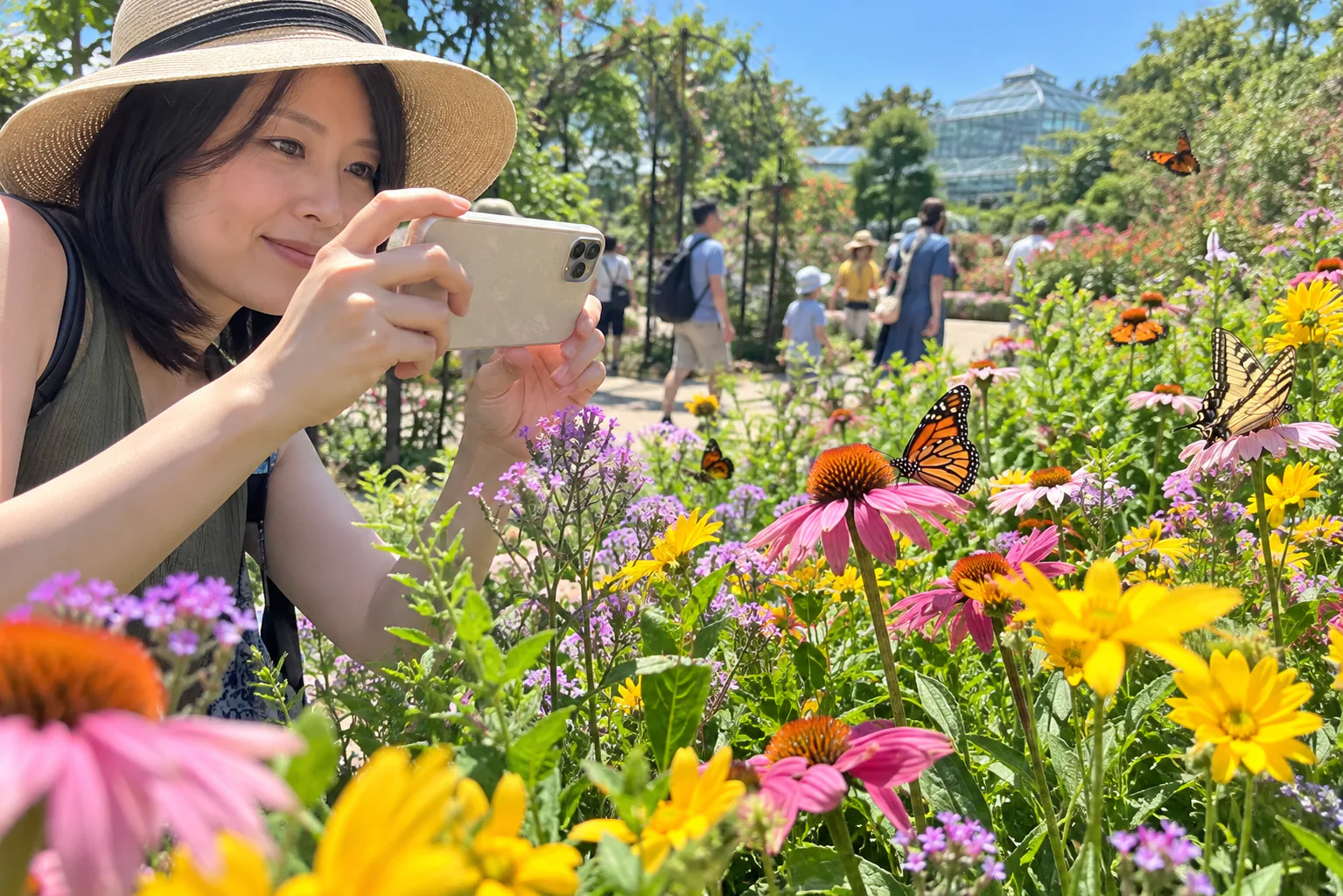 植物園を散歩する