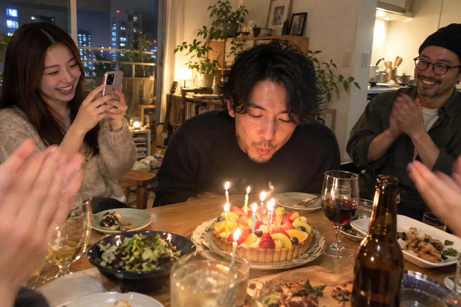 友人の誕生日を撮る